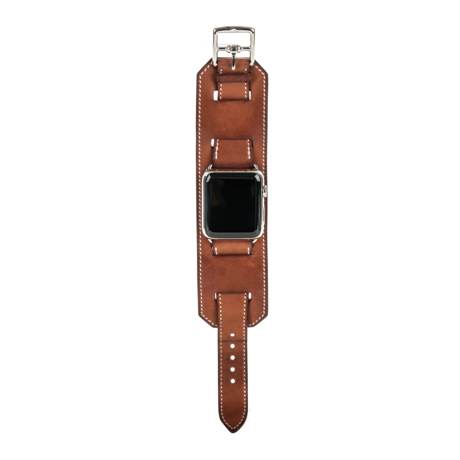 Hermes Barenia 42mm Apple Watch Cuff Fauve 4 of 11