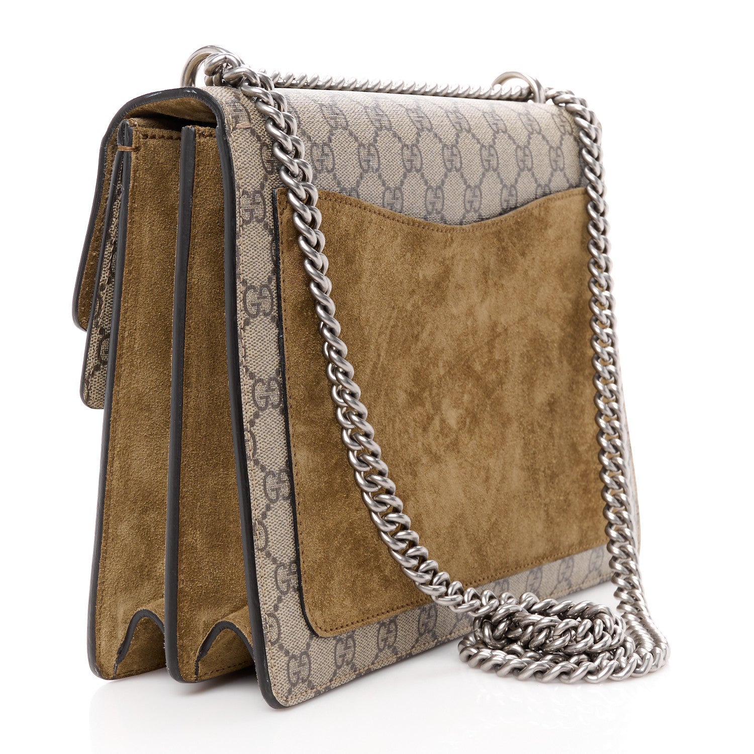 Gucci GG Supreme Monogram Medium Dionysus Shoulder Bag Taupe 3 of 11