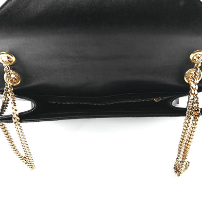 Saint Laurent Grain De Poudre Matelasse Chevron Large Monogram Satchel Black 5 of 11