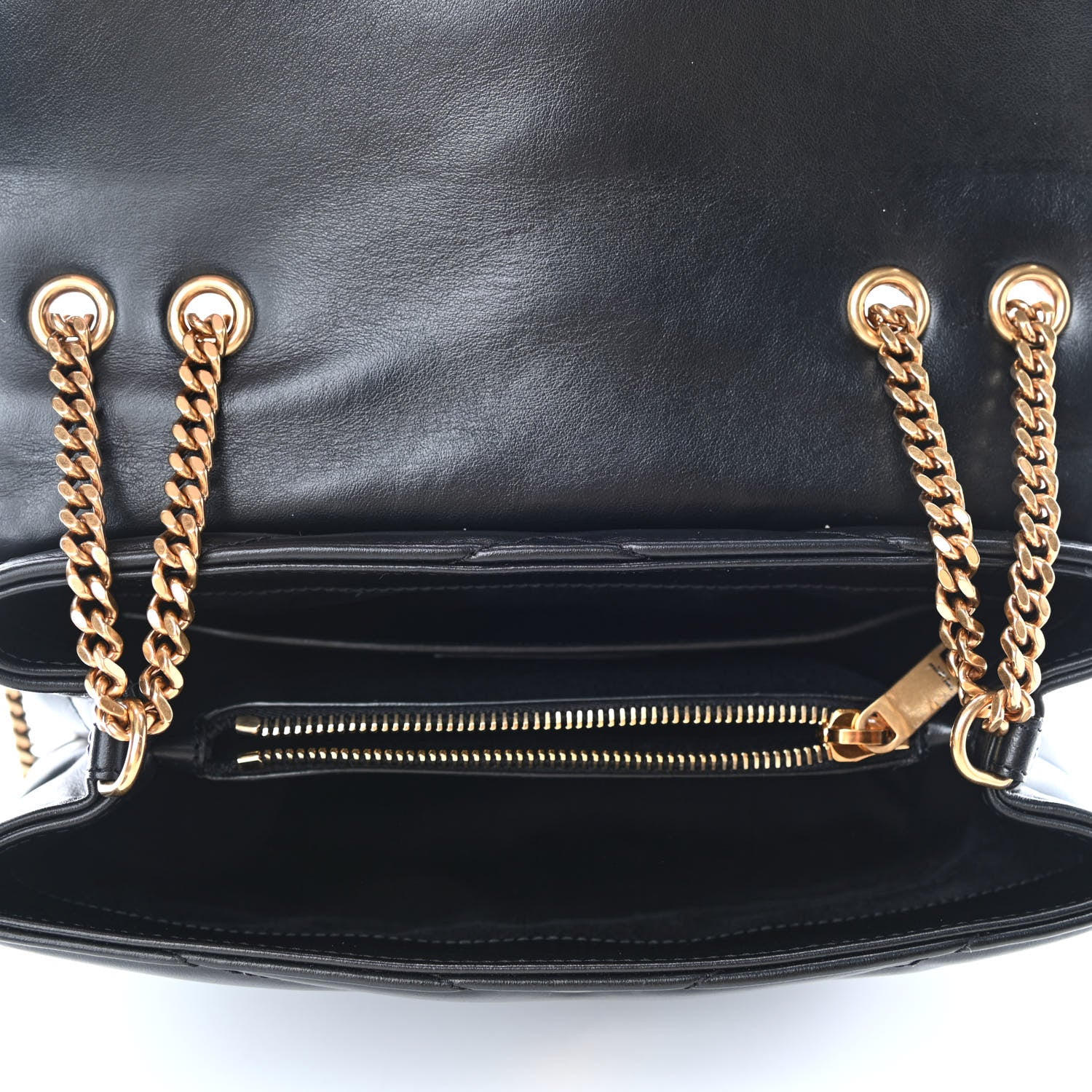 Saint Laurent Calfskin Y Quilted Monogram Small Loulou Chain Satchel Black 4 of 4
