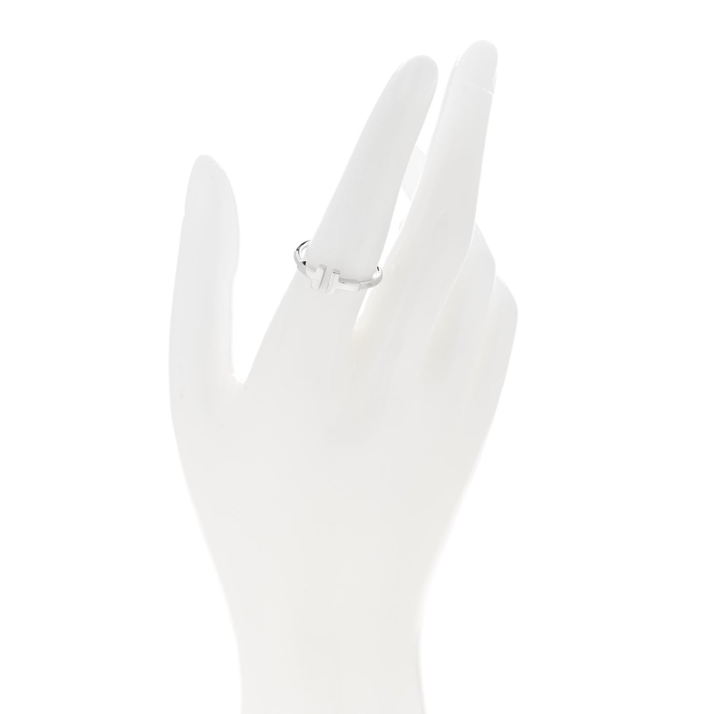 18K White Gold T Wire Ring 54 7