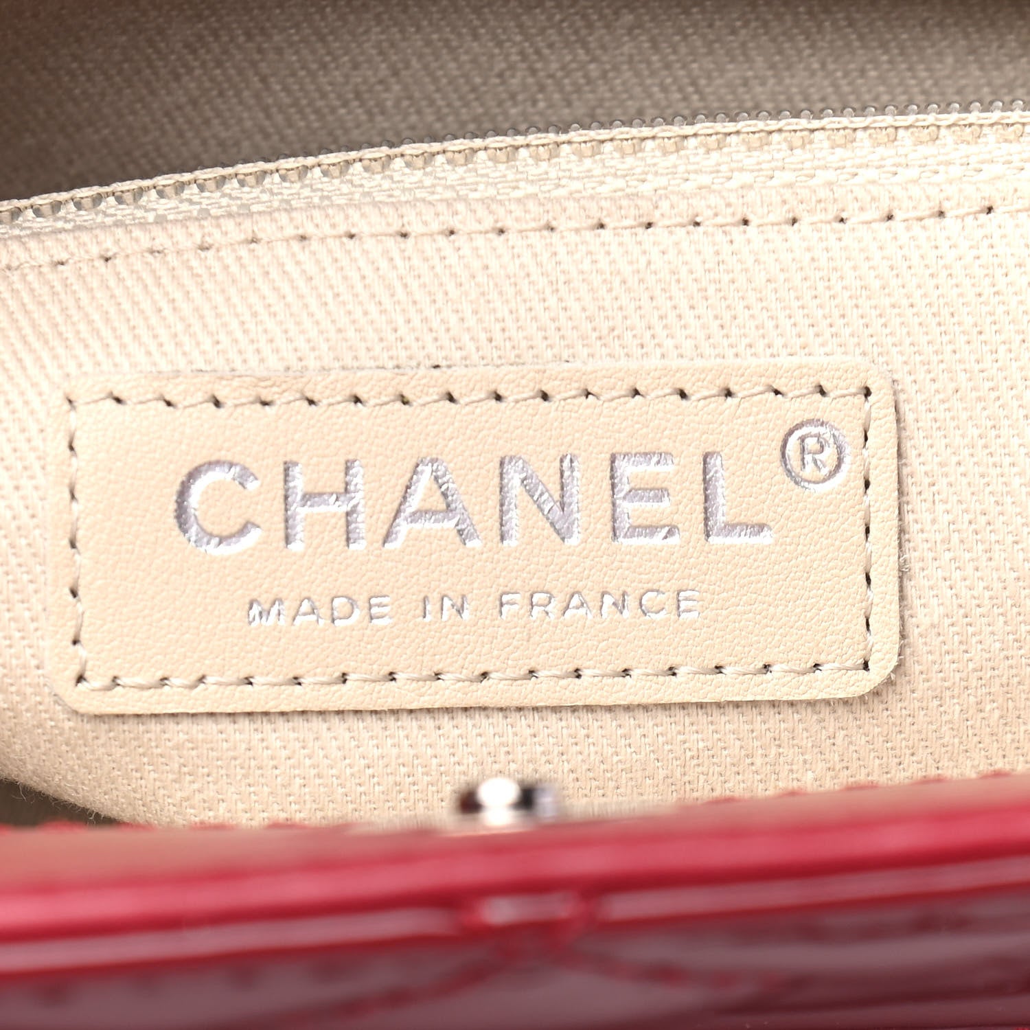 Chanel Patent Quilted Timeless CC Shopping Tote Red 6 of 9