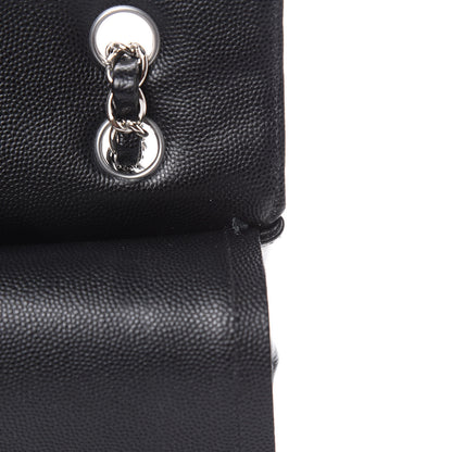 Chanel Caviar Chevron Quilted Medium Double Flap Black 17 of 18