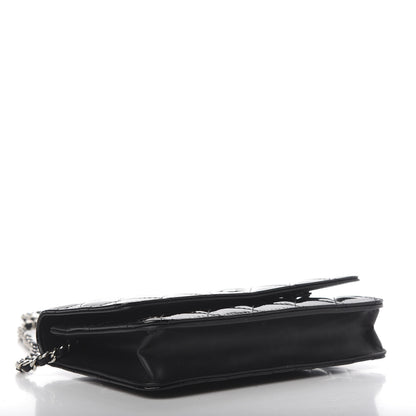Chanel Patent Quilted Wallet On Chain WOC Black 4 of 11
