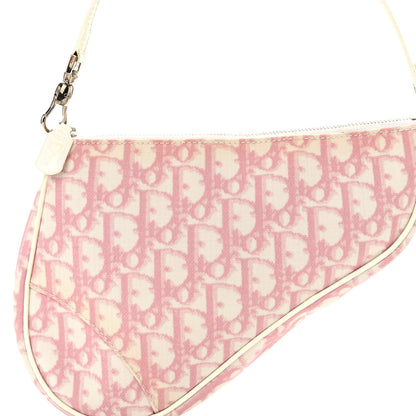 Christian Dior Monogram Mini Saddle Pochette Pink 7 of 9