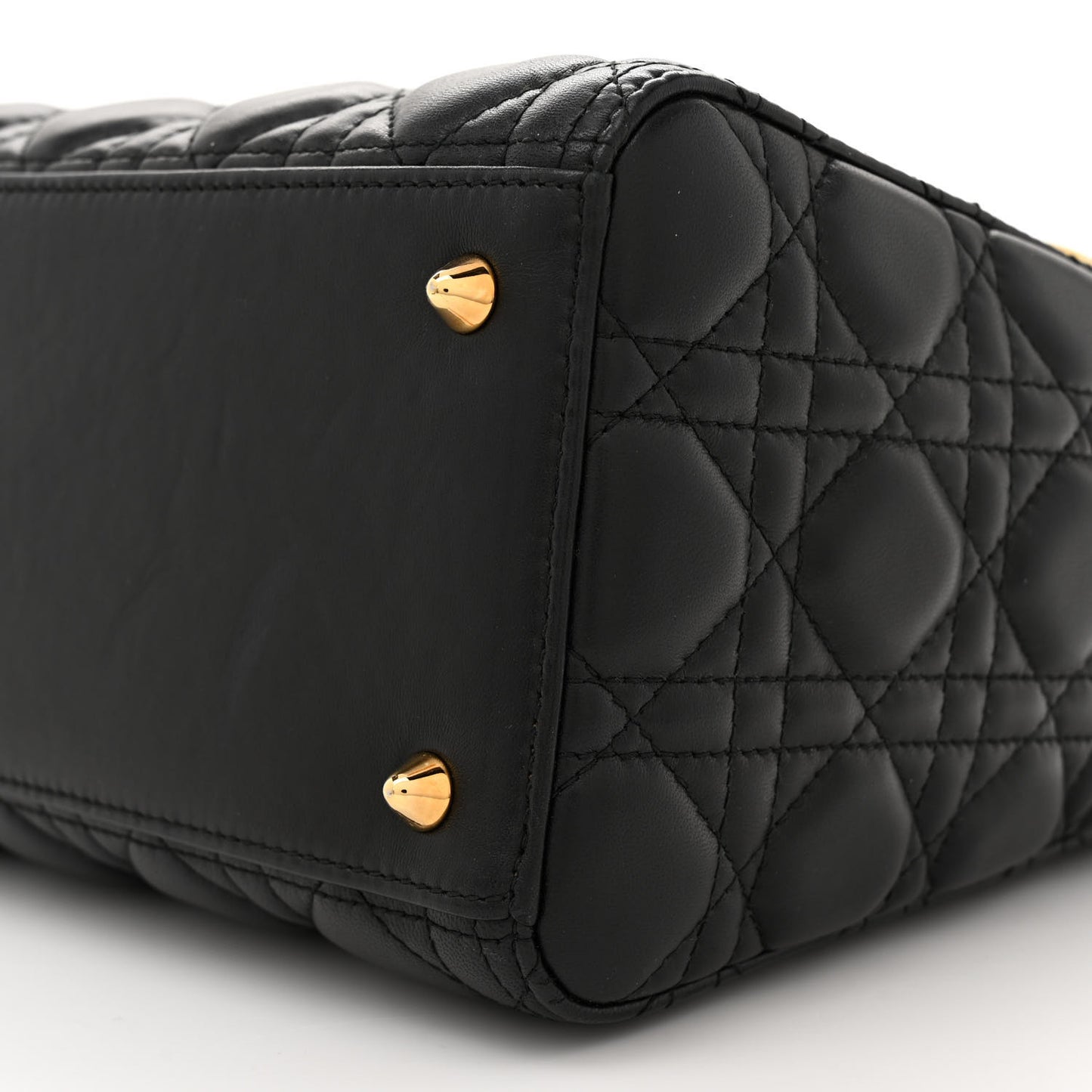 Lambskin Cannage Medium Lady Dior Black