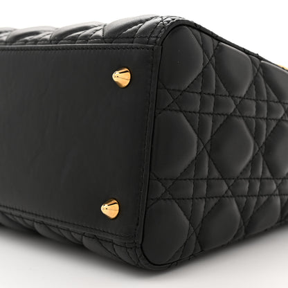 Christian Dior Lambskin Cannage Medium Lady Dior Black 10 of 10