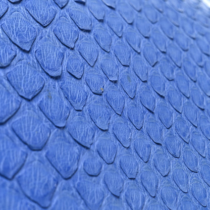 Celine Snakeskin Medium Classic Box Flap Blue 12 of 13