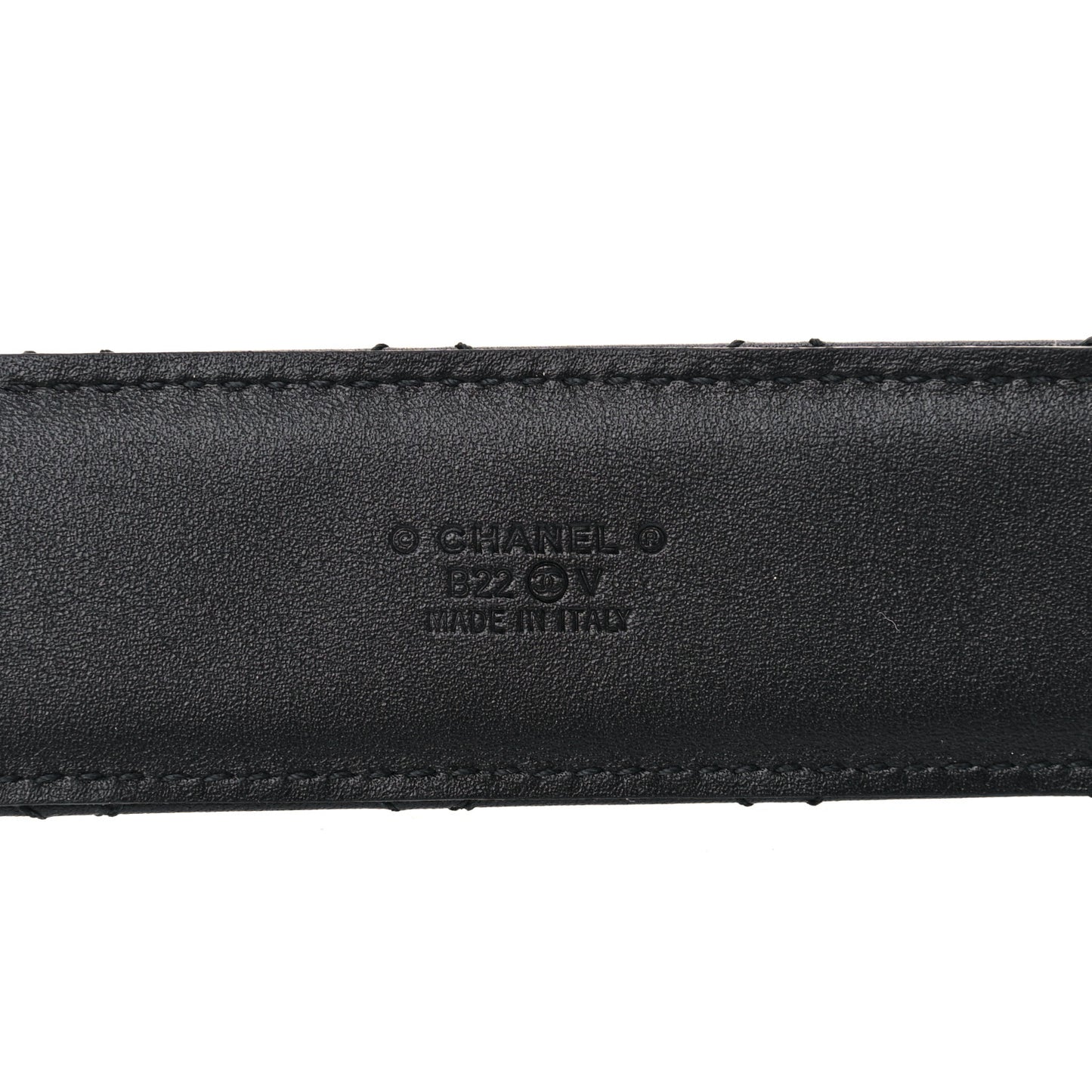 Lambskin Quilted CC Chain Belt 85 34 Black