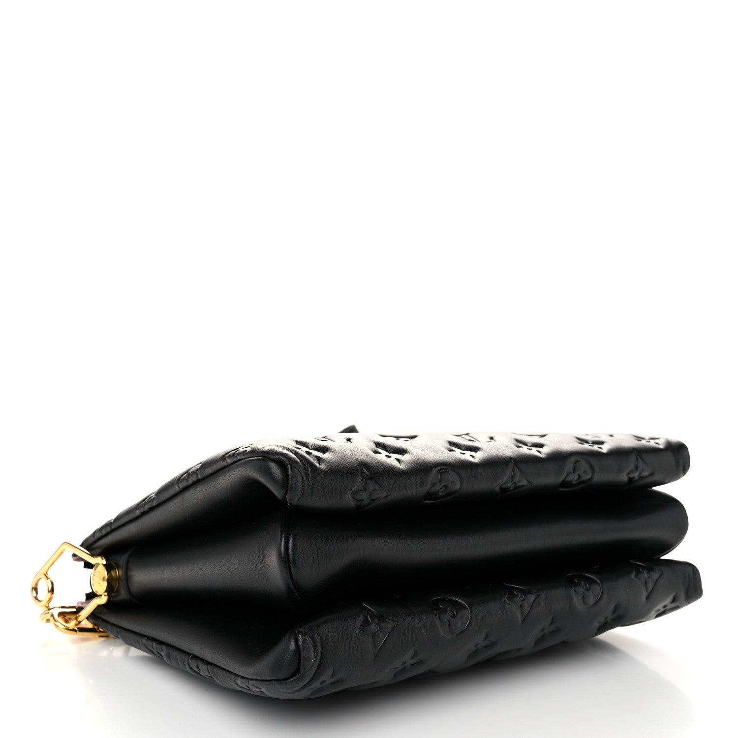 Louis Vuitton Lambskin Embossed Monogram Coussin PM Black 4 of 11