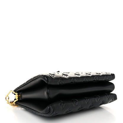 Louis Vuitton Lambskin Embossed Monogram Coussin PM Black 4 of 11