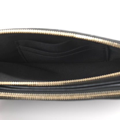 Chanel Iridescent Lambskin Quilted Pearl Clutch With Chain Black 5 of 16