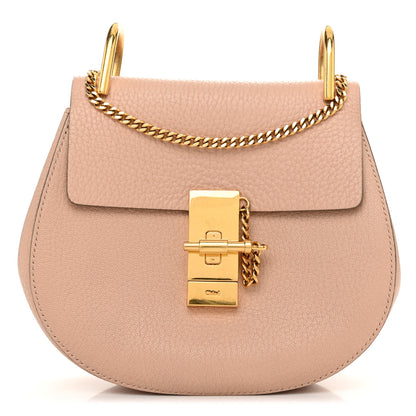Chloe Grained Lambskin Mini Drew Shoulder Bag Cement Pink 1 of 9
