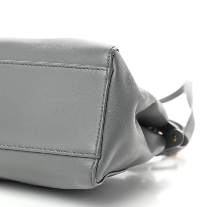 Fendi Nappa Colorblock Mini Peekaboo Iconic Satchel Grigio Chiaro Fragola Blue 8 of 9