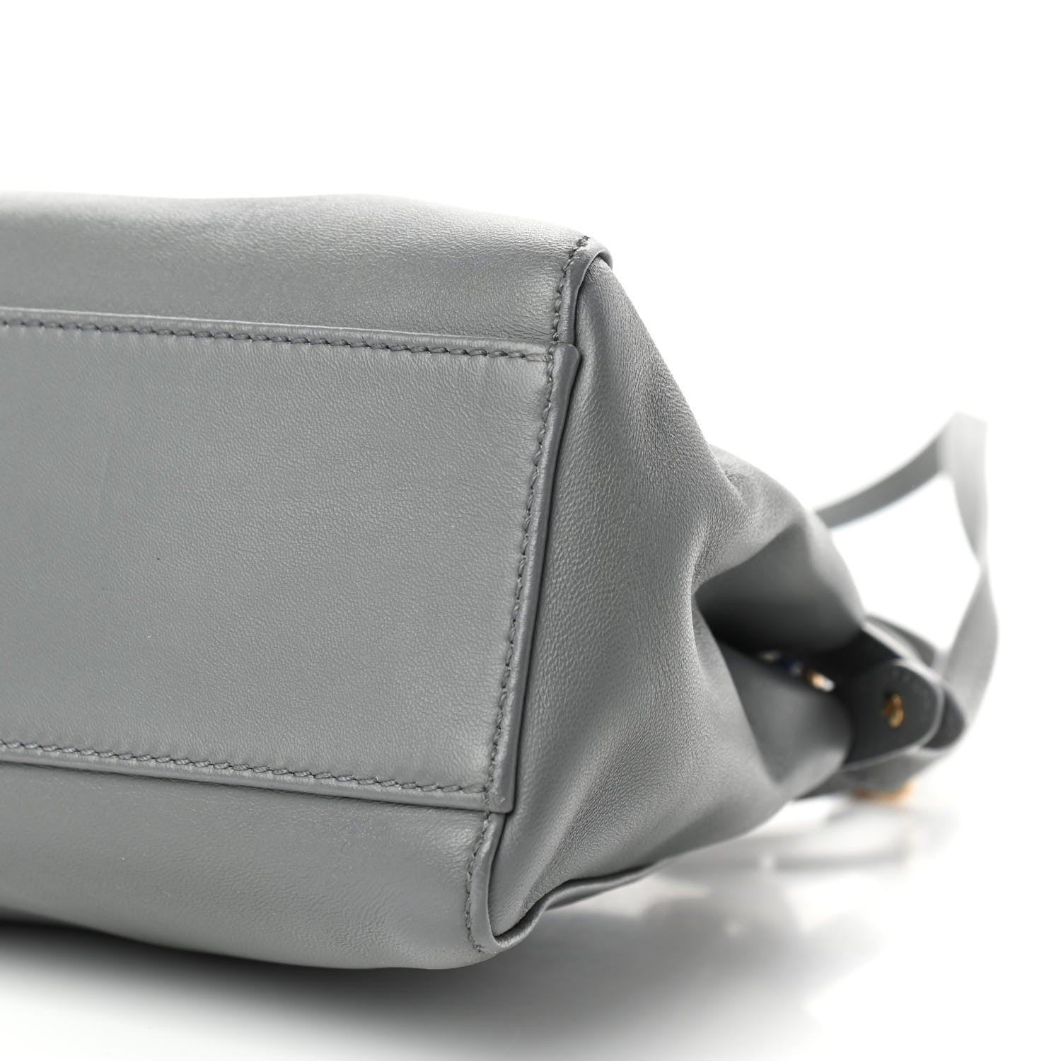 Fendi Nappa Colorblock Mini Peekaboo Iconic Satchel Grigio Chiaro Fragola Blue 15 of 20