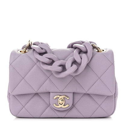 Chanel Caviar Quilted Funky Match Mini Flap Light Purple Light Purple 1 of 11