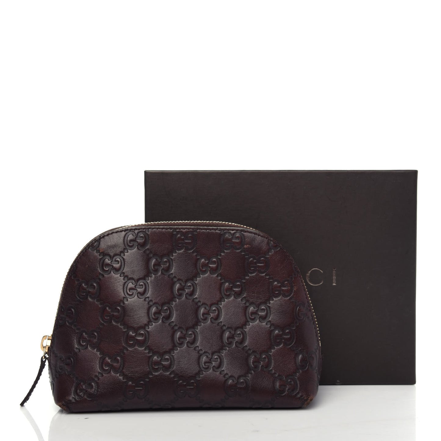 Guccissima Cosmetic Case Dark Brown