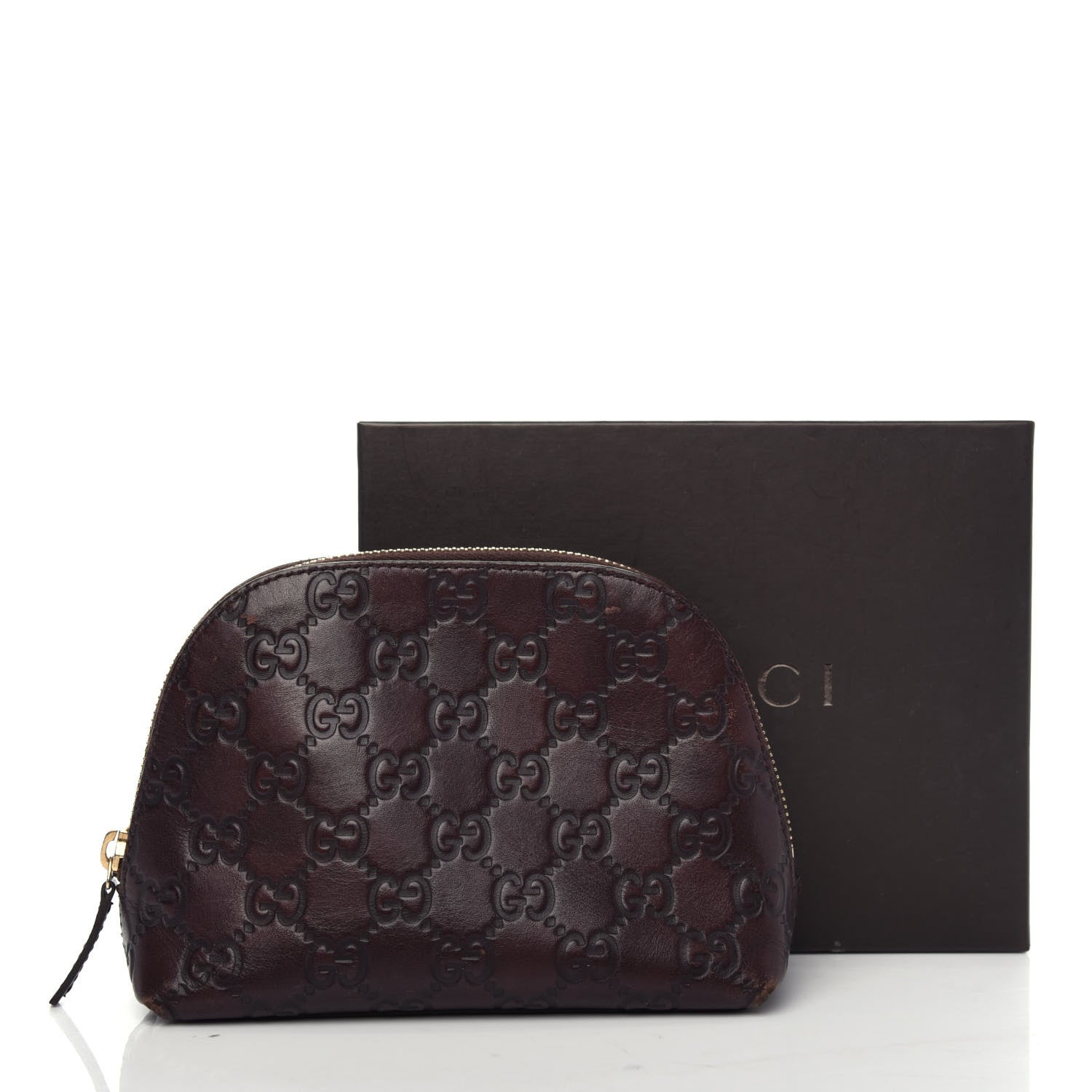 Gucci Guccissima Cosmetic Case Dark Brown 7 of 8