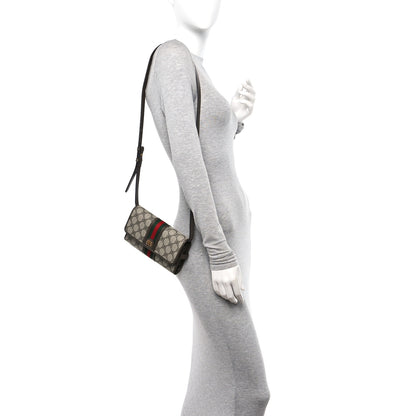 Gucci X BALENCIAGA BB Monogram Web Ophidia Crossbody Wallet Beige New Acero 2 of 12