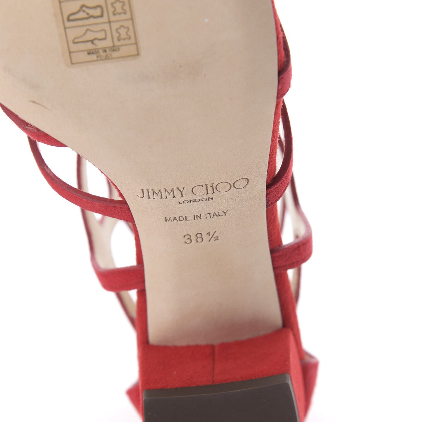 Suede Ren 35 Sandals 38.5 Red