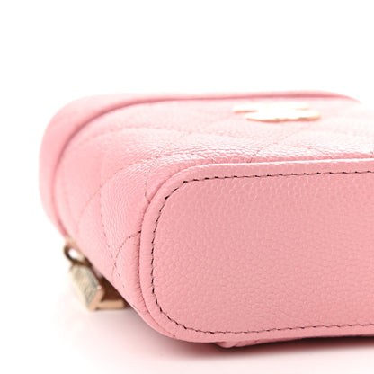 Chanel Caviar Quilted Small Handle With Care Vanity Case With Chain Pink 8 of 9