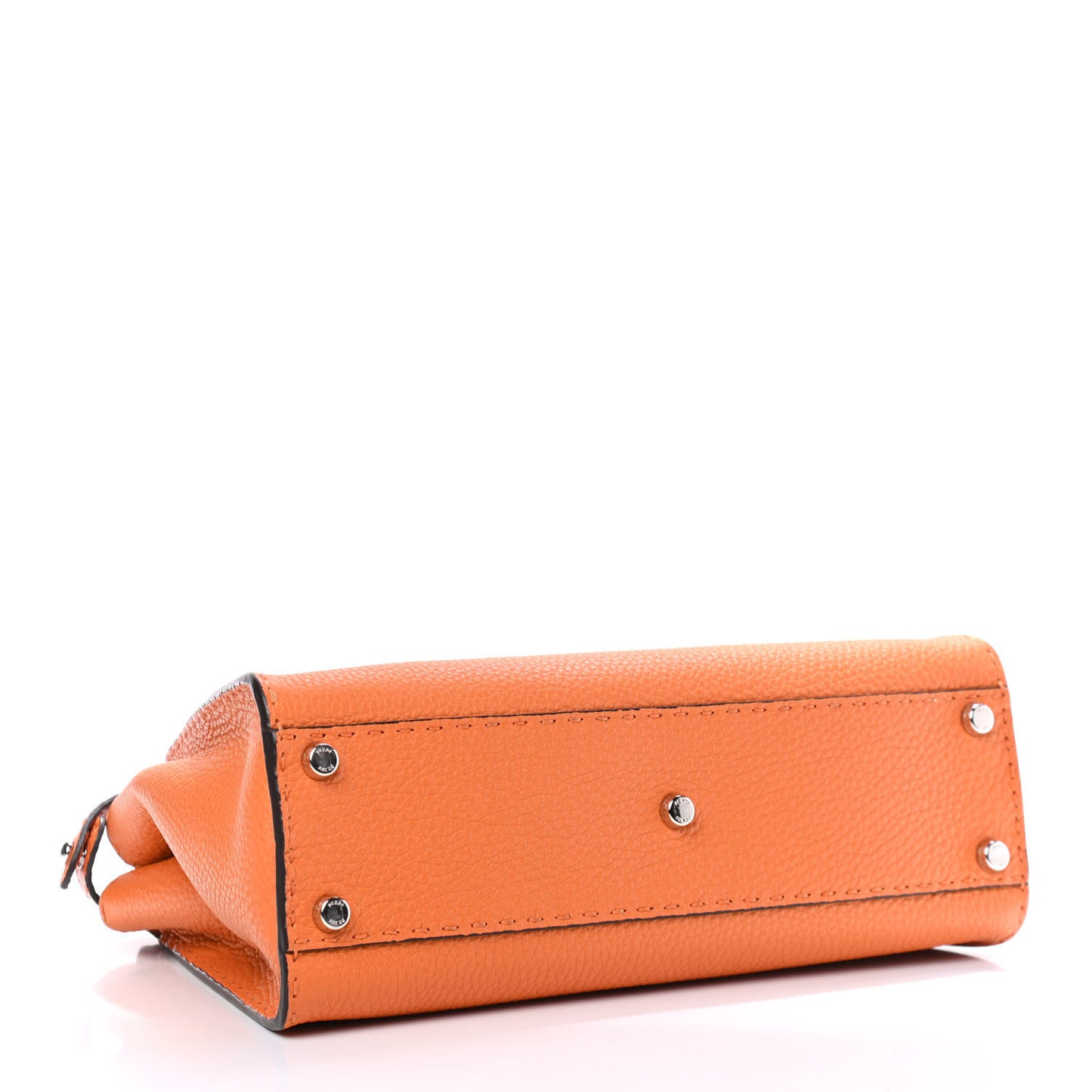 Cuoio Romano Selleria Bi-Color Medium Peekaboo Iconic Satchel Orange Stone