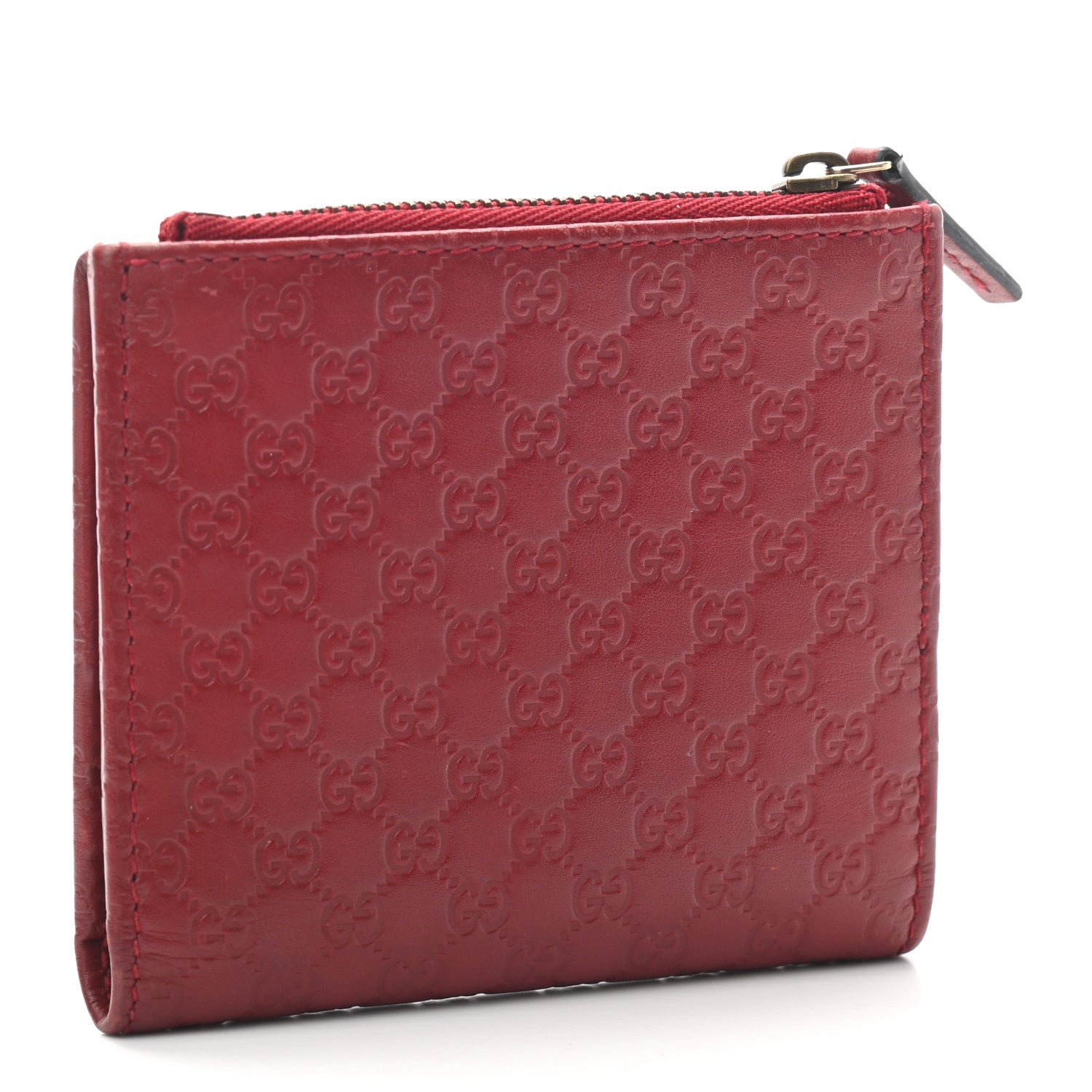 Gucci Microguccissima Bi-Fold Wallet Red 3 of 6