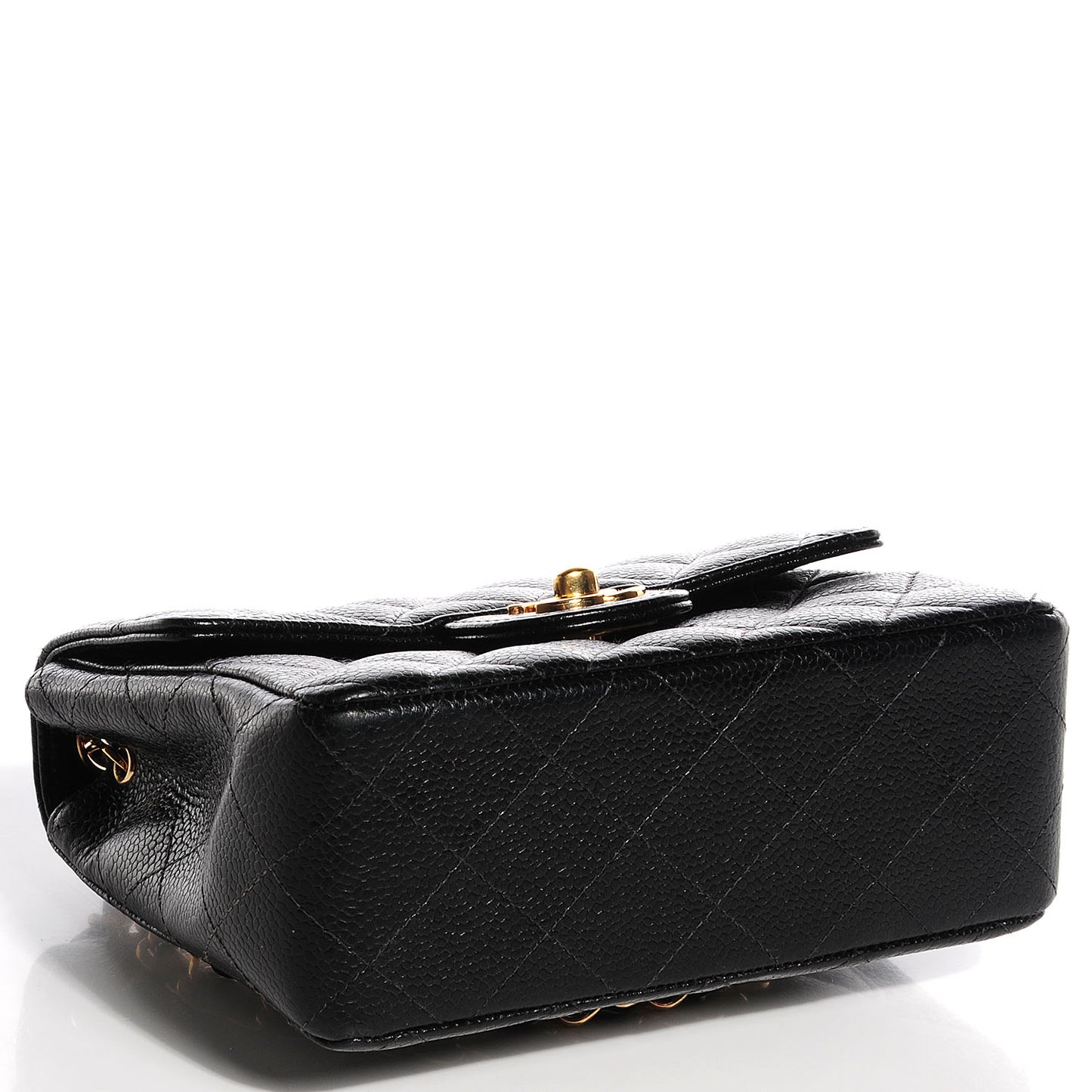 Caviar Quilted Mini Square Flap Bag Black