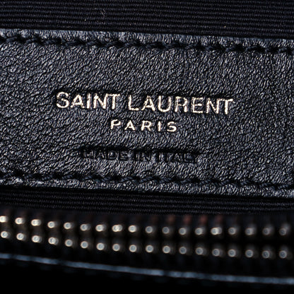 Saint Laurent Calfskin Y Quilted Monogram Medium Loulou Chain Satchel Black 6 of 11