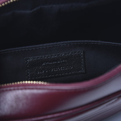 Saint Laurent Calfskin Matelasse Monogram Lou Camera Bag Dark Legion Red 6 of 9
