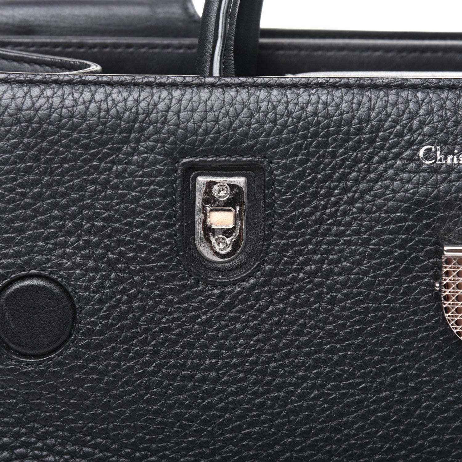 Christian Dior Grained Calfskin Medium Diorever Flap Black 14 of 14
