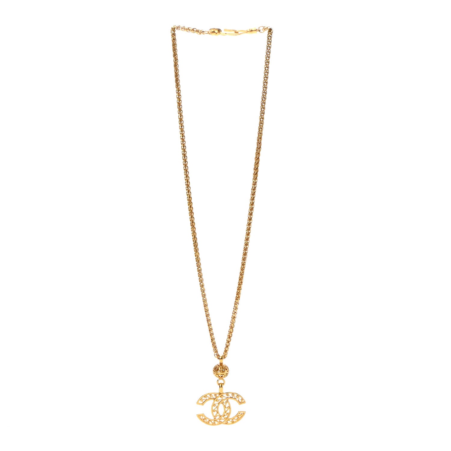 Chanel Chain CC Long Necklace Gold 3 of 5