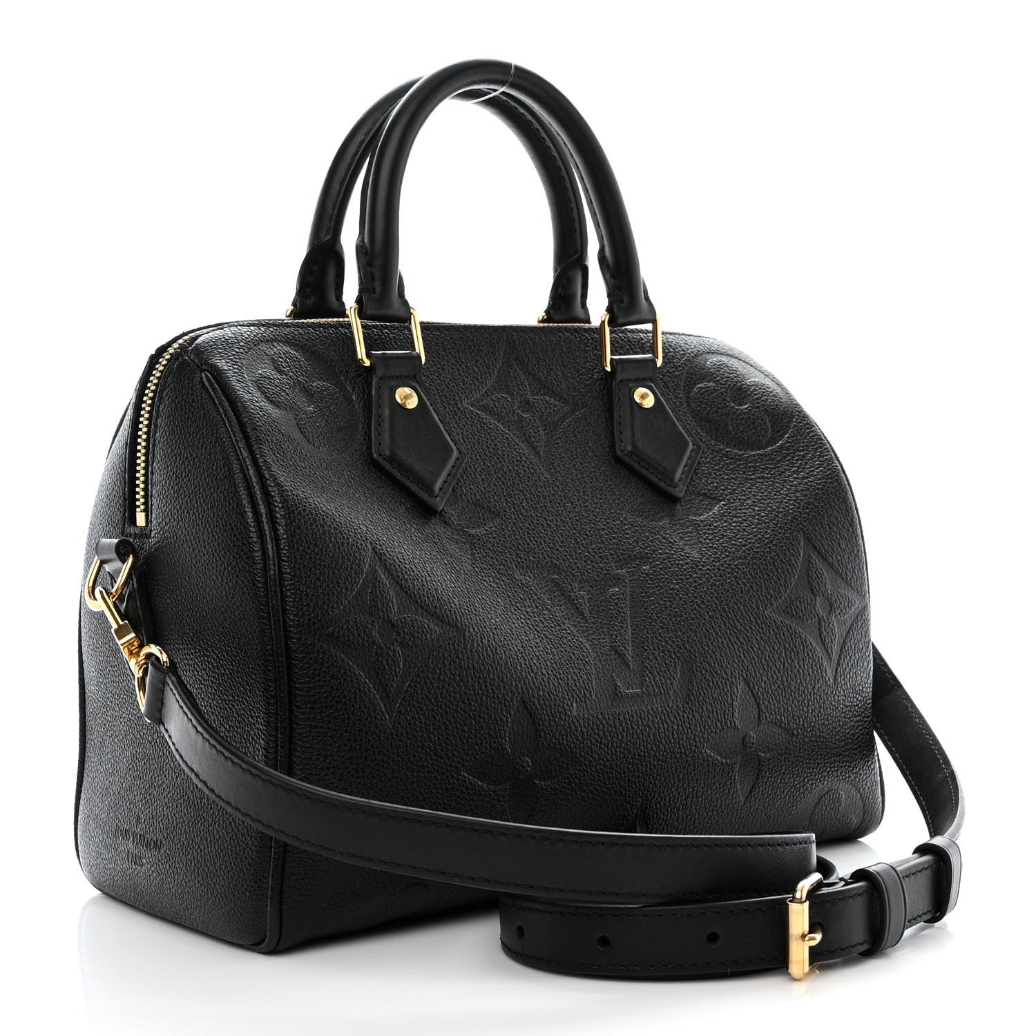 Louis Vuitton Empreinte Monogram Giant Speedy Bandouliere 25 Black 3 of 10