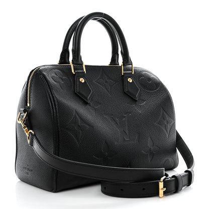 Louis Vuitton Empreinte Monogram Giant Speedy Bandouliere 25 Black 3 of 10