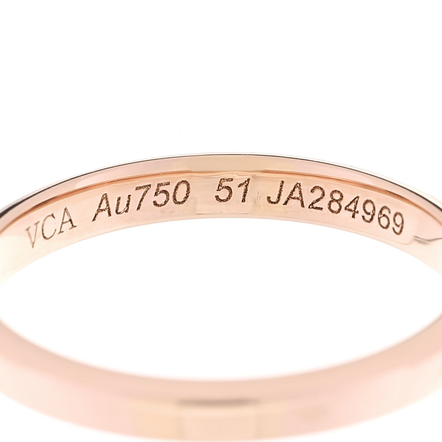 Van Cleef & Arpels 18K Rose Gold 2.5mm Toujours Wedding Band Ring 51 5.75 4 of 5