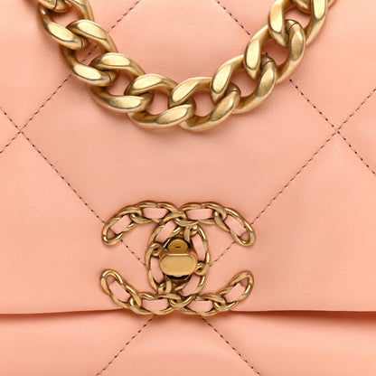 Chanel Lambskin Quilted Medium Chanel 19 Flap Light Orange 8 of 10