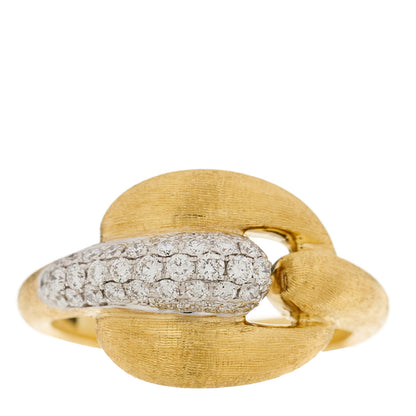 Marco Bicego 18K Yellow White Gold Diamond Lucia Ring 55 7.25 1 of 5