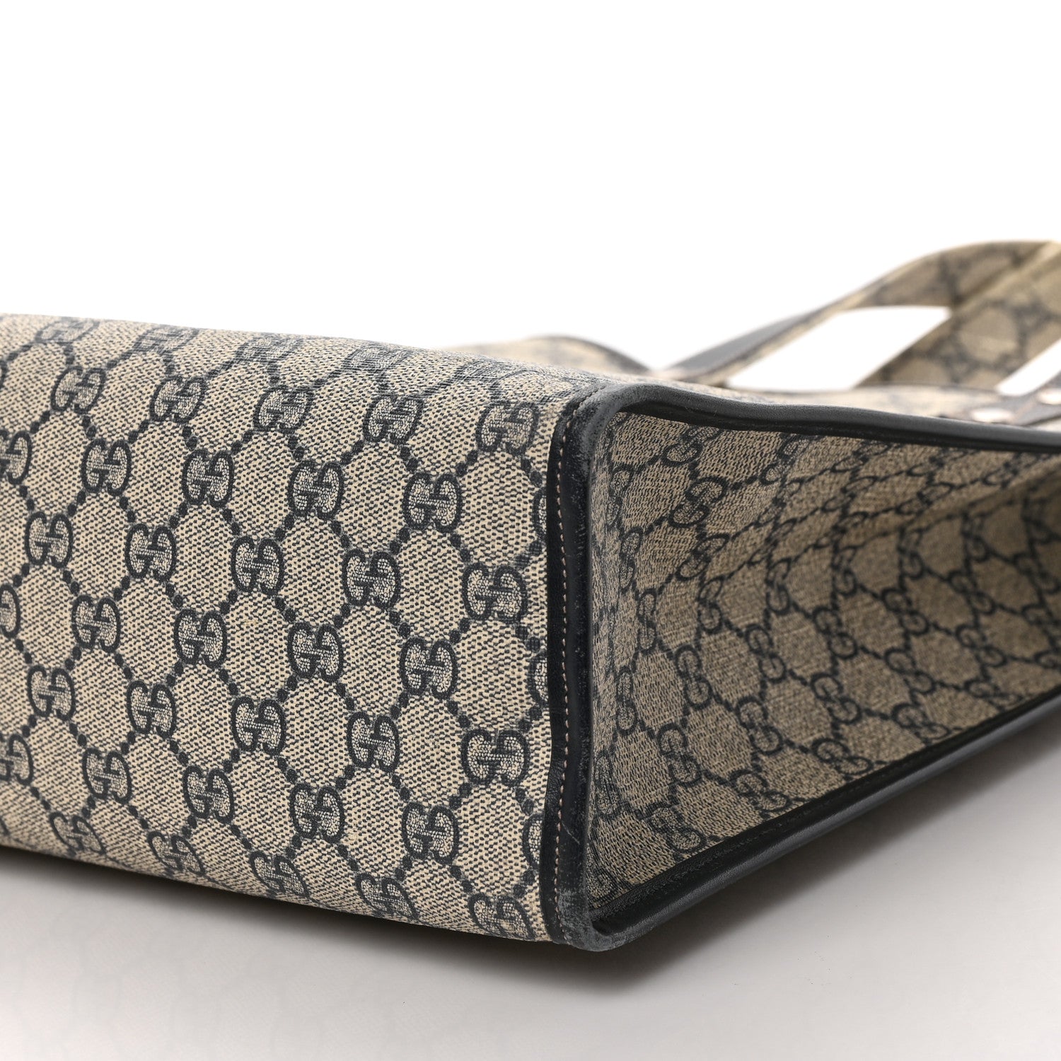 Gucci GG Plus Monogram Small Signature Web Loop Vertical Tote Navy 9 of 10