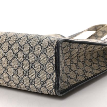 Gucci GG Plus Monogram Small Signature Web Loop Vertical Tote Navy 9 of 10