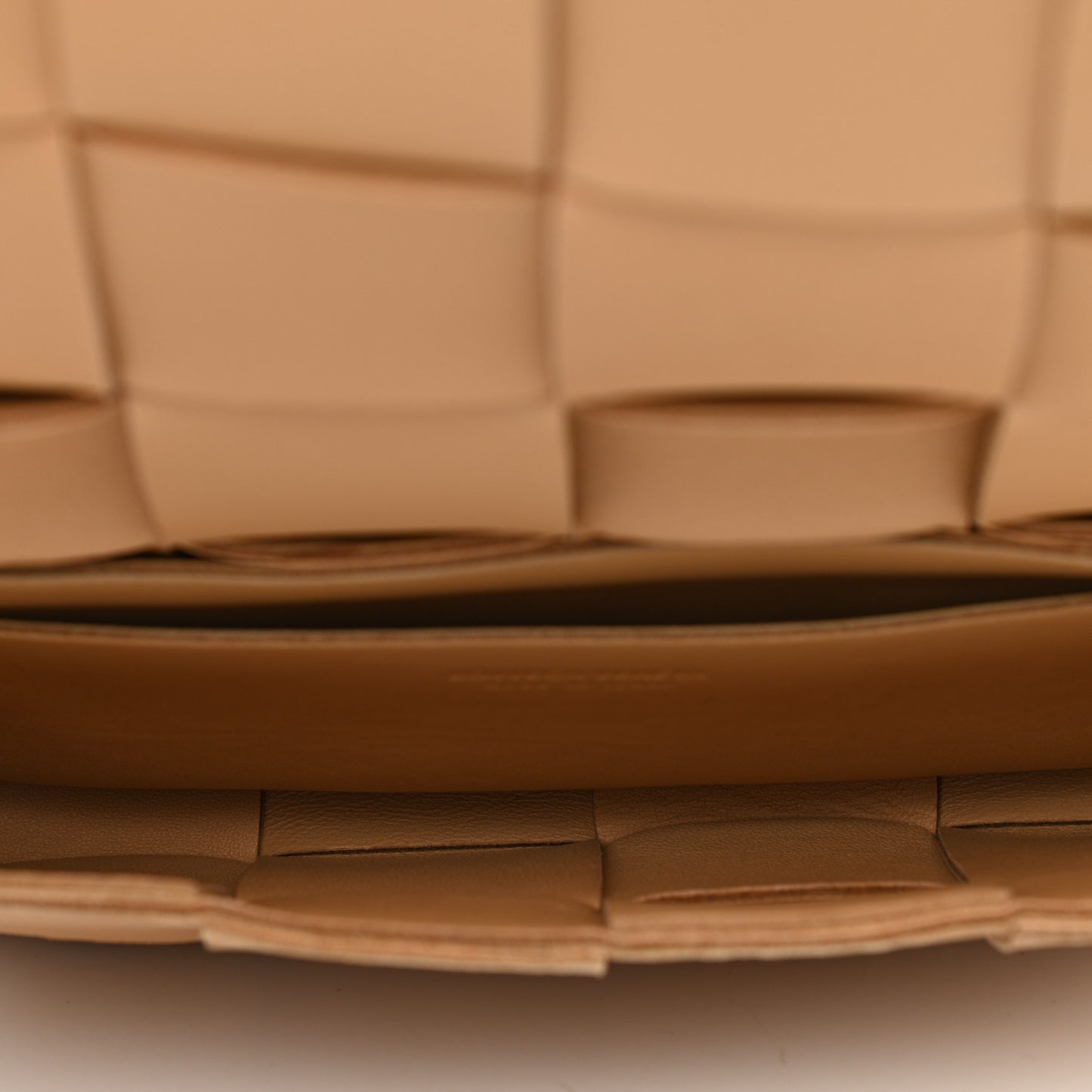 Lambskin Intreccio Cassette Belt Belt Bag Almond