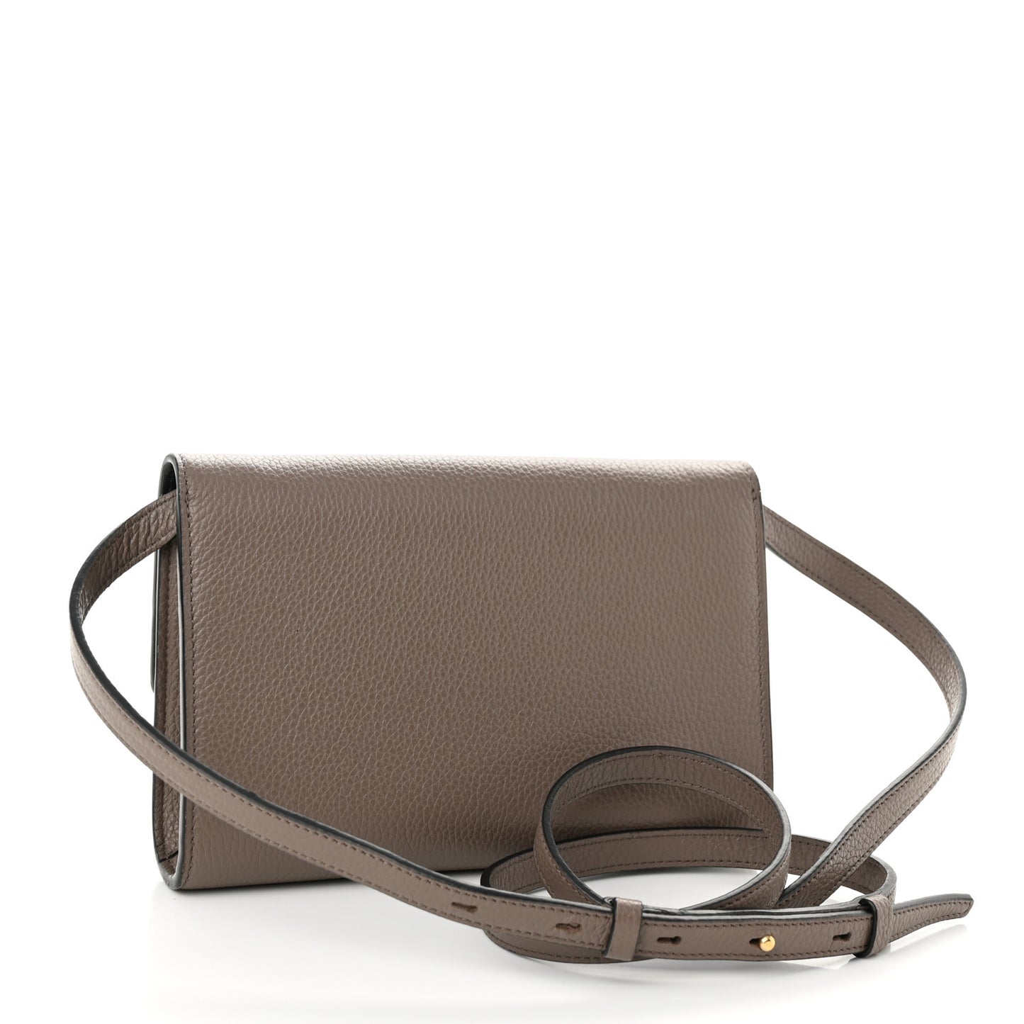 Grained Calfskin Gancini Crossbody Flap Caraway Seed