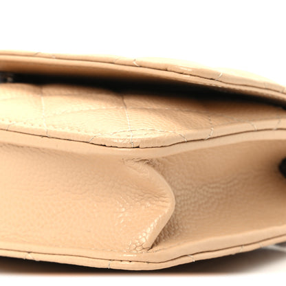 Chanel Caviar Quilted Wallet on Chain WOC Beige 10 of 10