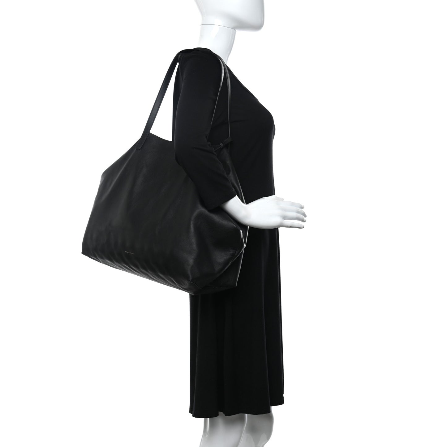 Lambskin Oversized Tote Black