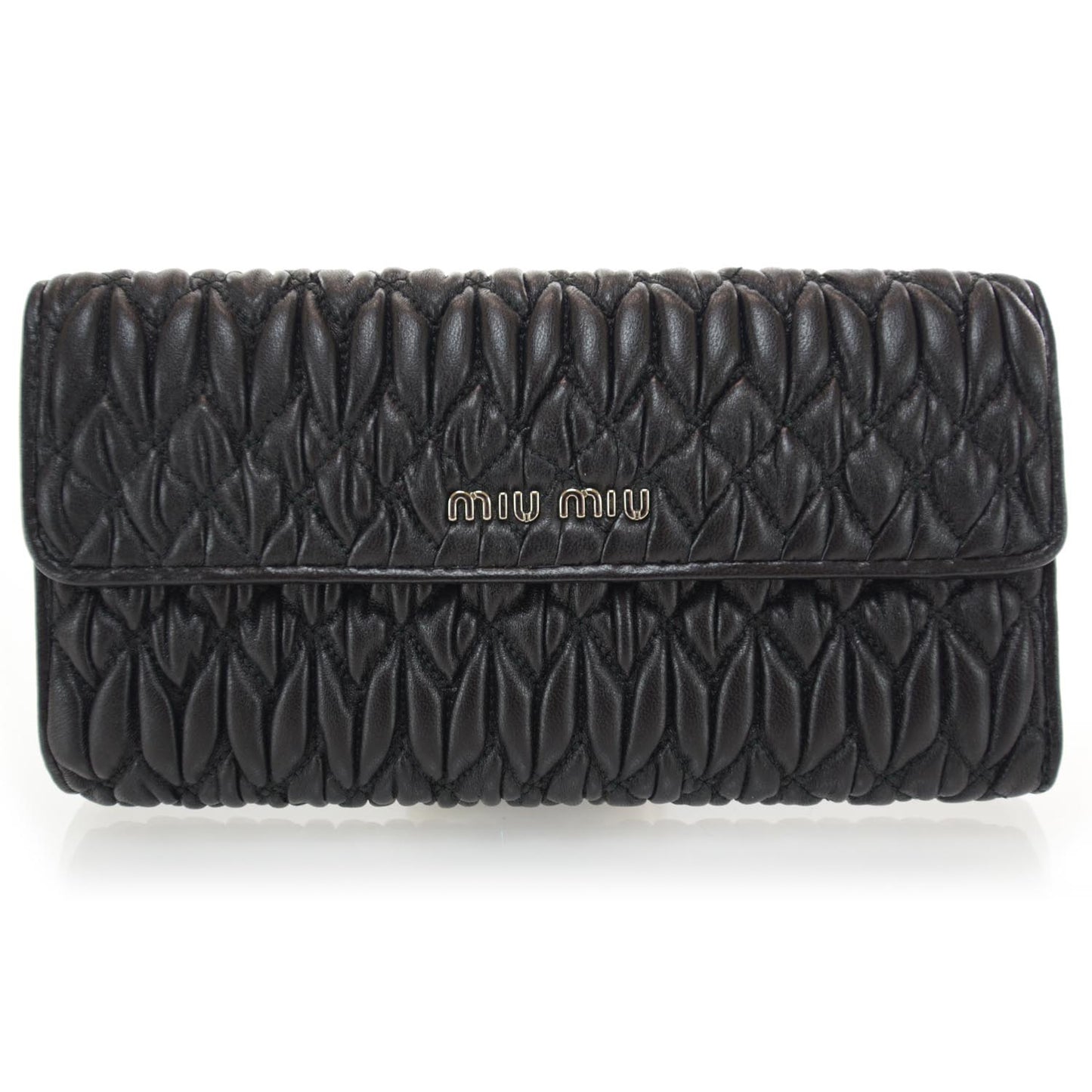 Matelasse Wallet Black