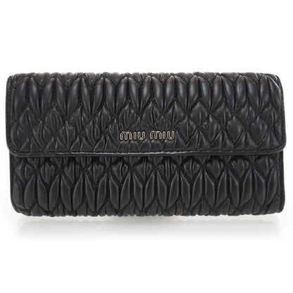 Miu Miu Matelasse Wallet Black 1 of 6