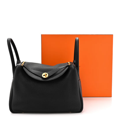 Hermes Taurillon Clemence Lindy 30 Black 13 of 13