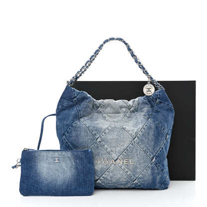 Chanel Denim Quilted Chanel 22 Blue 13 of 13