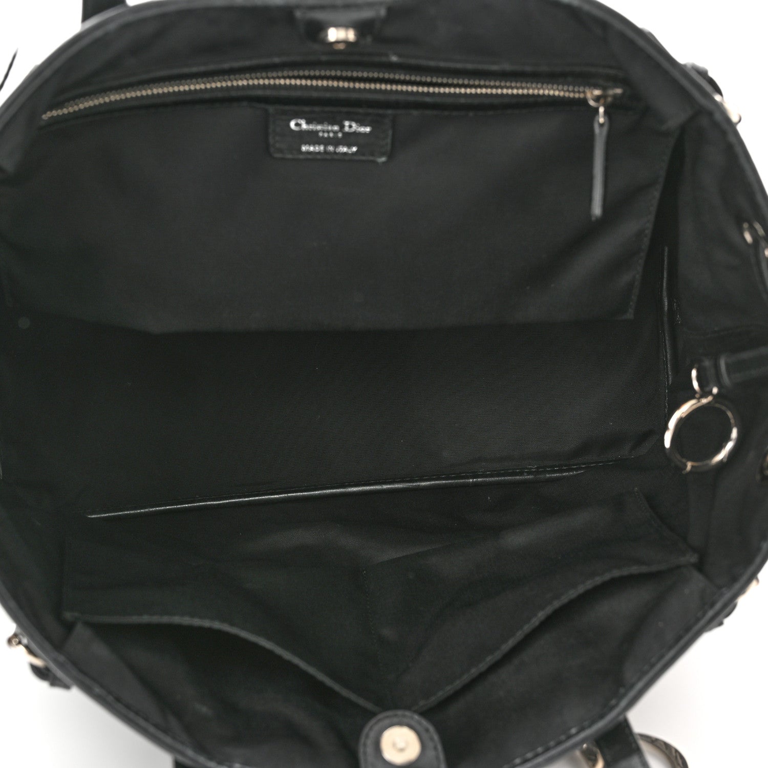 Christian Dior Coated Canvas Cannage Medium Panarea Tote Black 5 of 13