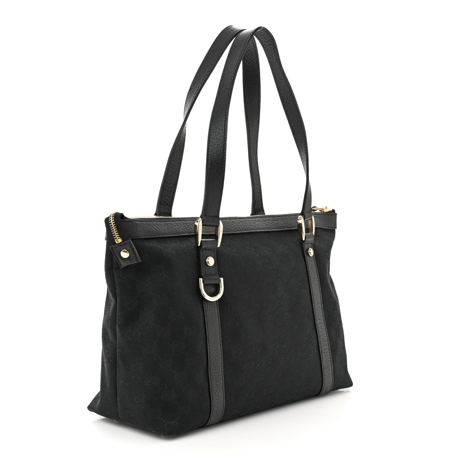 Gucci Monogram Medium Abbey Tote Black 3 of 11