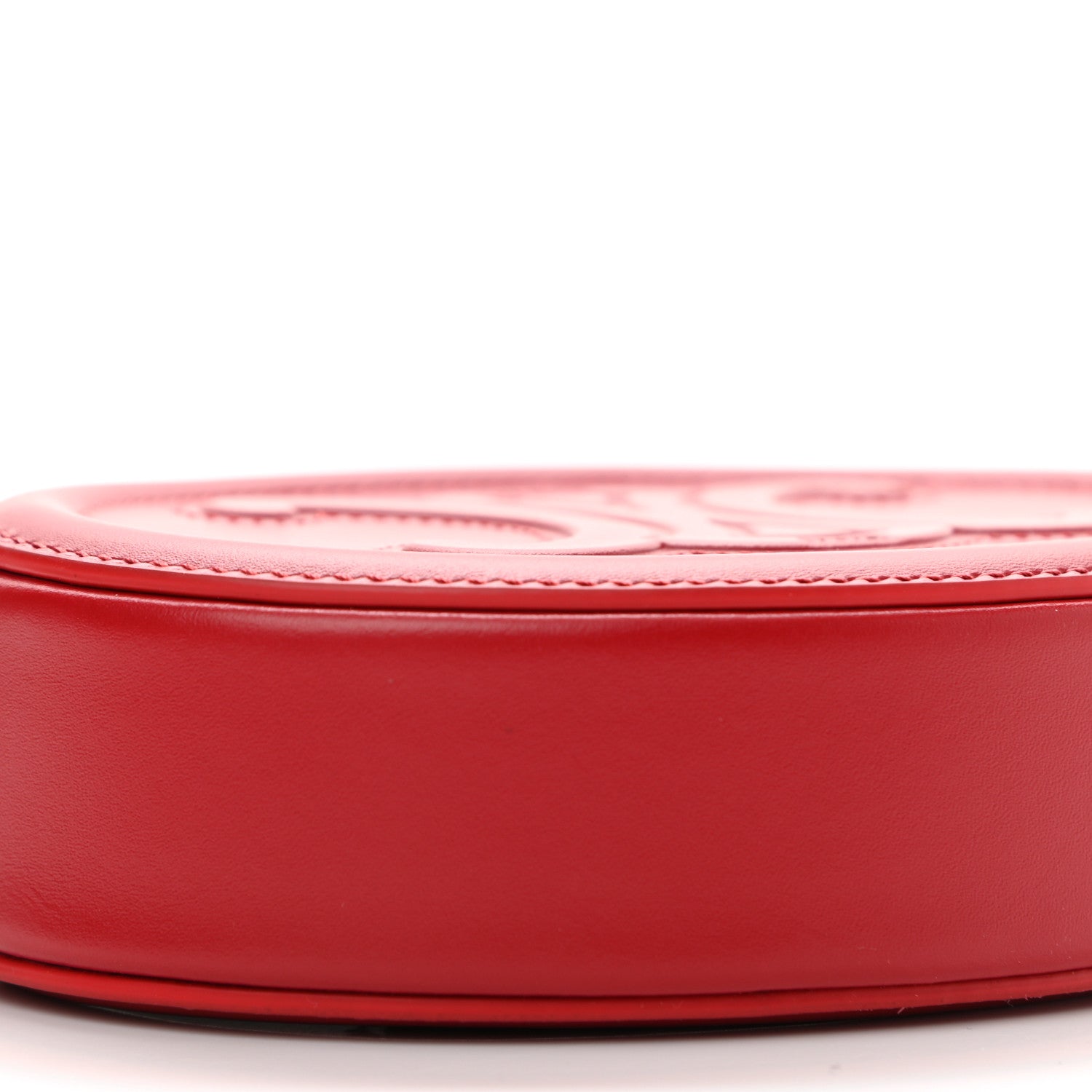 Celine Smooth Calfskin Cuir Triomphe Oval Purse Crossbody Red 8 of 9